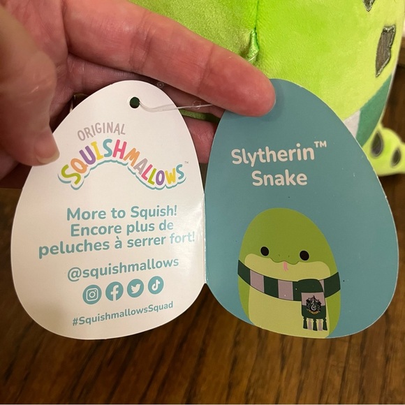 Harry Potter Slytherin Snake Squishmallow Green Plush Toy - Picture 4 of 6